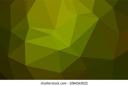 Dark Green vector abstract mosaic pattern. Geometric illustration in Origami style with gradient.  Triangular pattern for your business design.