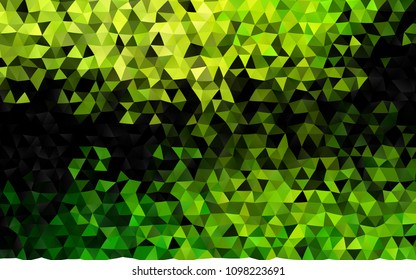 Dark Green vector abstract mosaic pattern. Modern geometrical abstract illustration with gradient. The best triangular design for your business.