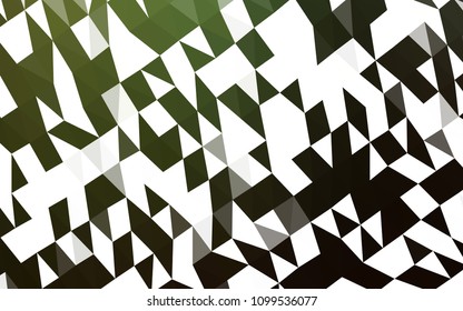 Dark Green vector abstract mosaic template. Shining colored illustration in a Brand new style. Triangular pattern for your business design.