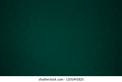 Dark Green vector abstract mosaic backdrop. A completely new color illustration in a polygonal style. Best triangular design for your business.