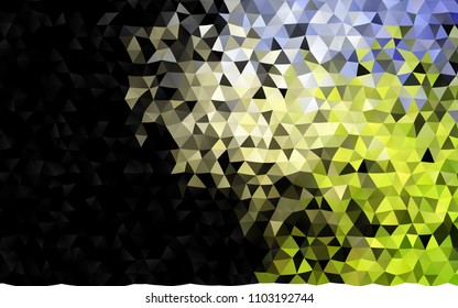 Dark Green vector abstract mosaic template. Glitter abstract illustration with an elegant design. The template can be used as a background for cell phones.