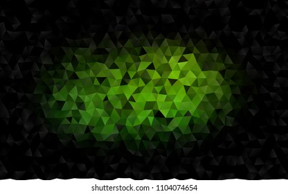 Dark Green vector abstract mosaic template. Geometric illustration in Origami style with gradient.  A completely new design for your business.