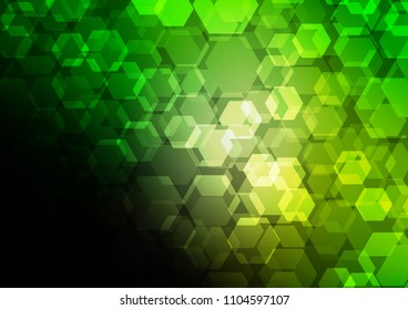Dark Green vector abstract mosaic pattern. Creative illustration in halftone style with gradient. The textured pattern can be used for background.