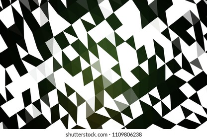 Dark Green vector abstract mosaic pattern. A vague abstract illustration with gradient. The best triangular design for your business.