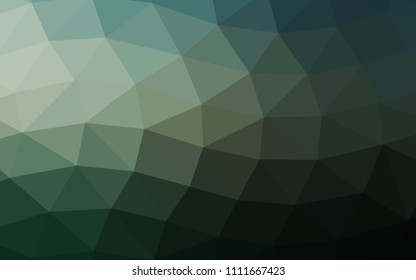 Dark Green vector abstract mosaic abstract mosaic. Glitter abstract illustration with an elegant design. The template can be used as a background for cell phones.