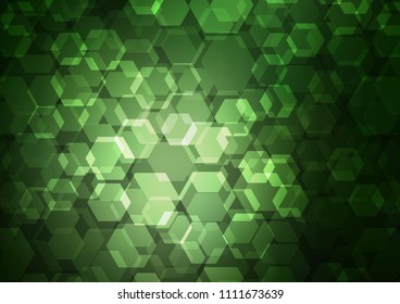 Dark Green vector abstract mosaic background. Modern geometrical abstract illustration with gradient. A completely new template for your business design.