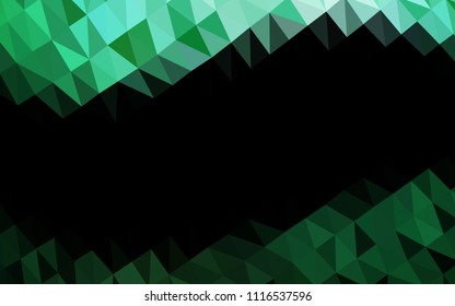 Dark Green vector abstract mosaic backdrop. Brand new colored illustration in blurry style with gradient. The elegant pattern can be used as part of a brand book.