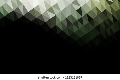 Dark Green vector abstract mosaic background. Geometric illustration in Origami style with gradient.  Brand new style for your business design.