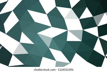 Dark Green vector abstract mosaic abstract mosaic. An elegant bright illustration with gradient. The polygonal design can be used for your web site.