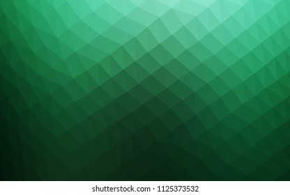 Dark Green vector abstract mosaic backdrop. Colorful abstract illustration with gradient. A completely new design for your business.