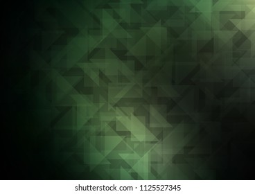 Dark Green vector abstract mosaic background. A vague abstract illustration with gradient. The polygonal design can be used for your web site.