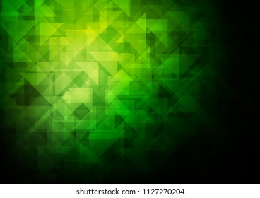 Dark Green vector abstract mosaic abstract mosaic. Modern geometrical abstract illustration with gradient. The polygonal design can be used for your web site.