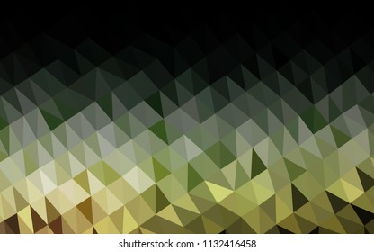 Dark Green vector abstract mosaic backdrop. Geometric illustration in Origami style with gradient.  A new texture for your design.