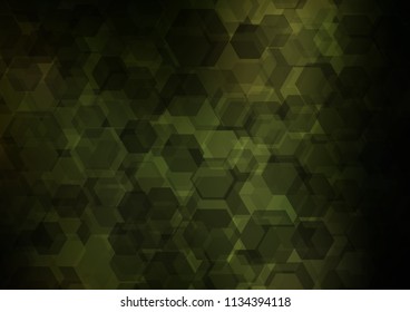 Dark Green vector abstract mosaic pattern. Glitter abstract illustration with an elegant design. The completely new template can be used for your brand book.