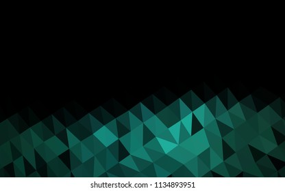 Dark Green vector abstract mosaic pattern. Creative geometric illustration in Origami style with gradient. The textured pattern can be used for background.