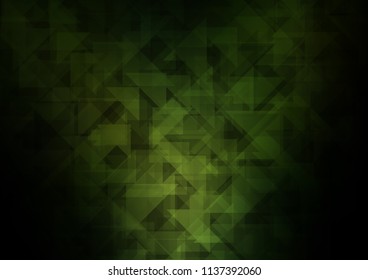 Dark Green vector abstract mosaic abstract mosaic. Modern geometrical abstract illustration with gradient. The elegant pattern can be used as part of a brand book.