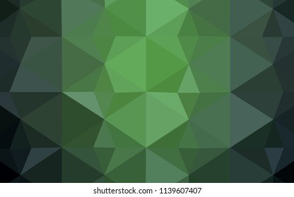 Dark Green vector abstract mosaic background. A completely new color illustration in a polygonal style. A completely new template for your banner.