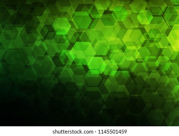Dark Green vector abstract mosaic background. A vague abstract illustration with gradient. The completely new template can be used for your brand book.