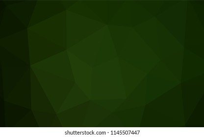 Dark Green vector abstract mosaic pattern. Modern abstract illustration with triangles. Textured pattern for your backgrounds.