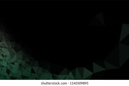 Dark Green vector abstract mosaic backdrop. An elegant bright illustration with gradient. The completely new template can be used for your brand book.