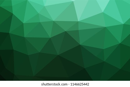 Dark Green vector abstract mosaic pattern. Creative illustration in halftone style with gradient. A new texture for your design.