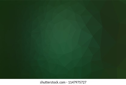 Dark Green vector abstract mosaic backdrop. Colorful illustration in abstract style with gradient. The elegant pattern can be used as part of a brand book.