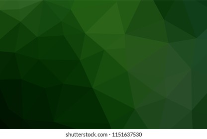 Dark Green vector abstract mosaic pattern. A vague abstract illustration with gradient. Brand new design for your business.