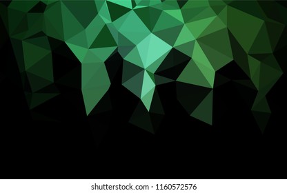 Dark Green vector abstract mosaic pattern. Shining colored illustration in a Brand new style. The elegant pattern can be used as part of a brand book.