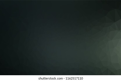 Dark Green vector abstract mosaic backdrop. Creative geometric illustration in Origami style with gradient. The template can be used as a background for cell phones.