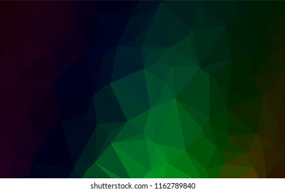 Dark Green vector abstract mosaic pattern. Colorful abstract illustration with gradient. The best triangular design for your business.