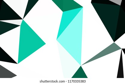 Dark Green vector abstract mosaic background. Modern abstract illustration with triangles. A completely new design for your leaflet.