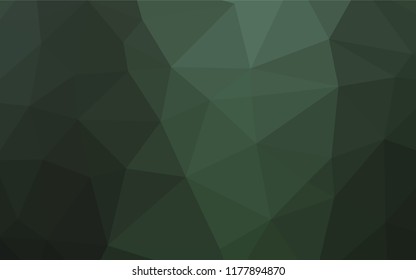 Dark Green vector abstract mosaic pattern. Creative illustration in halftone style with gradient. The elegant pattern can be used as part of a brand book.