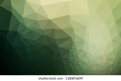 Dark Green vector abstract mosaic backdrop. Creative geometric illustration in Origami style with gradient. The best triangular design for your business.