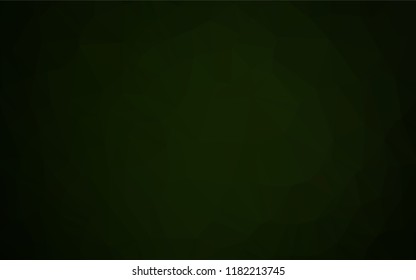 Dark Green vector abstract mosaic pattern. A sample with polygonal shapes. Brand new style for your business design.
