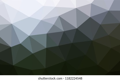 Dark Green vector abstract mosaic pattern. Geometric illustration in Origami style with gradient.  The polygonal design can be used for your web site.