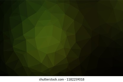 Dark Green vector abstract mosaic backdrop. Geometric illustration in Origami style with gradient.  The polygonal design can be used for your web site.
