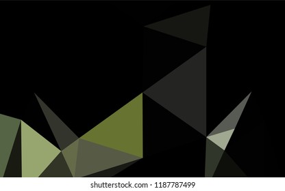 Dark Green vector abstract mosaic pattern. Colorful abstract illustration with gradient. The best triangular design for your business.