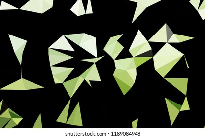 Dark Green vector abstract mosaic backdrop. Creative illustration in halftone style with gradient. Brand new style for your business design.