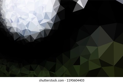 Dark Green vector abstract mosaic backdrop. Creative illustration in halftone style with gradient. Brand new design for your business.