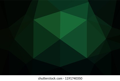 Dark Green vector abstract mosaic background. Colorful abstract illustration with gradient. The completely new template can be used for your brand book.