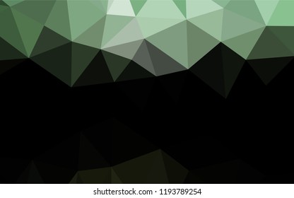 Dark Green vector abstract mosaic backdrop. Shining illustration, which consist of triangles. The completely new template can be used for your brand book.