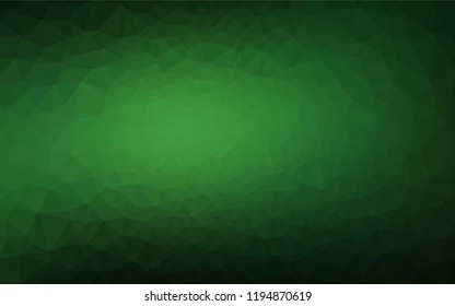 Dark Green vector abstract mosaic pattern. A vague abstract illustration with gradient. The template can be used as a background for cell phones.