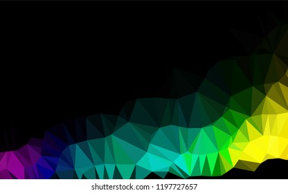 Dark Green vector abstract mosaic background. Creative illustration in halftone style with gradient. Brand new design for your business.