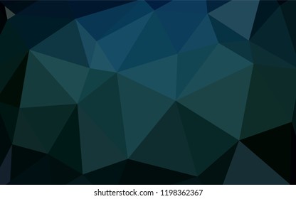 Dark Green vector abstract mosaic backdrop. Colorful illustration in abstract style with triangles. Textured pattern for your backgrounds.