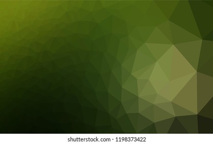 Dark Green vector abstract mosaic backdrop. Creative illustration in halftone style with gradient. The completely new template can be used for your brand book.