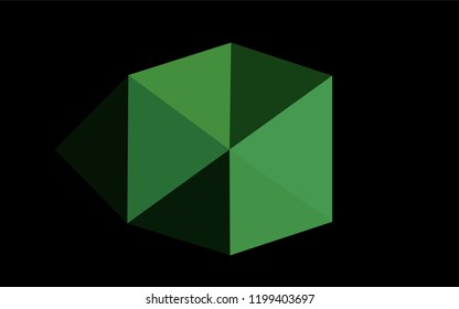 Dark Green vector abstract mosaic pattern. Glitter abstract illustration with an elegant design. Brand new style for your business design.