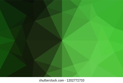 Dark Green vector abstract mosaic backdrop. An elegant bright illustration with gradient. The textured pattern can be used for background.