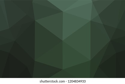 Dark Green vector abstract mosaic backdrop. A completely new color illustration in a vague style. The template can be used as a background for cell phones.