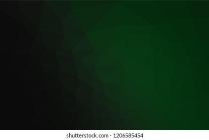 Dark Green vector abstract mosaic pattern. Glitter abstract illustration with an elegant design. The completely new template can be used for your brand book.