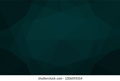 Dark Green vector abstract mosaic background. Colorful illustration in abstract style with gradient. Brand new style for your business design.